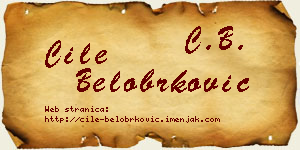 Ćile Belobrković vizit kartica